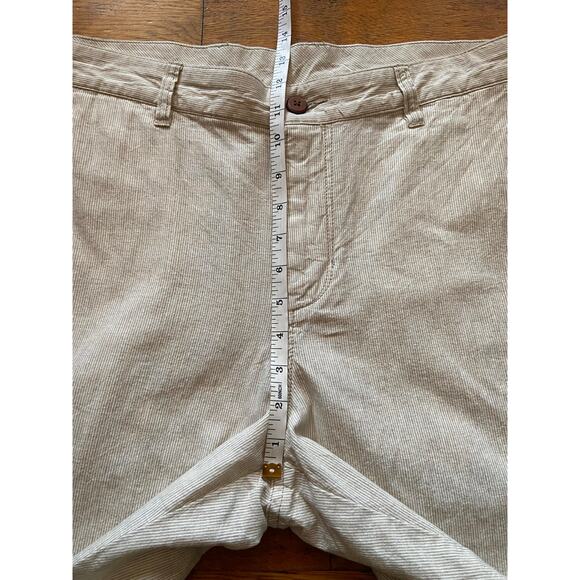 TOMMY BAHAMA Beige Pinstripe Linen/Cotton Shorts sz 35 - Picture 8 of 11